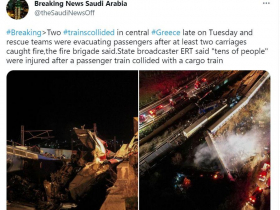 火海中都尖叫聲…希臘2火車對撞驚悚影片曝光！至少32死85人傷，生還者：出軌瞬間像大地震